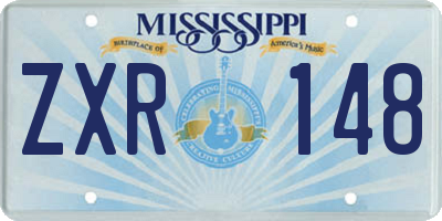 MS license plate ZXR148
