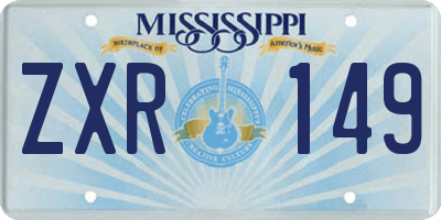 MS license plate ZXR149