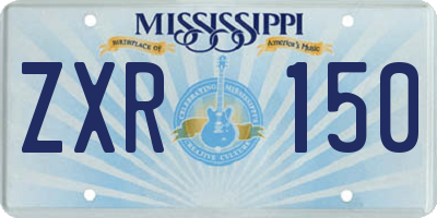MS license plate ZXR150