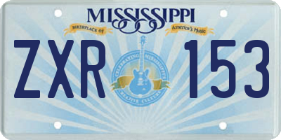 MS license plate ZXR153