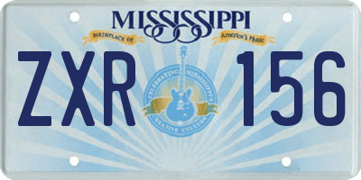 MS license plate ZXR156