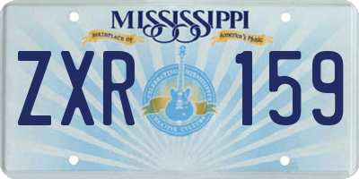 MS license plate ZXR159
