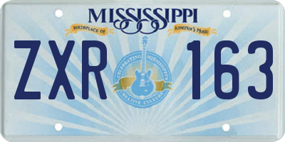 MS license plate ZXR163