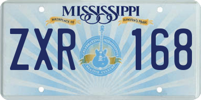 MS license plate ZXR168