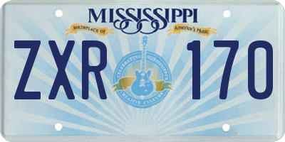 MS license plate ZXR170