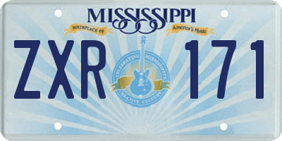 MS license plate ZXR171