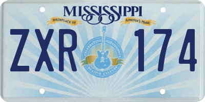 MS license plate ZXR174