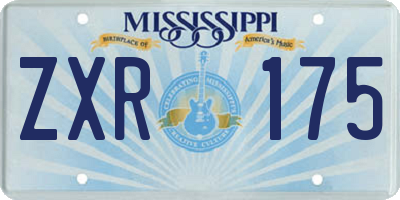 MS license plate ZXR175