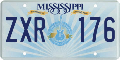MS license plate ZXR176