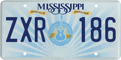 MS license plate ZXR186