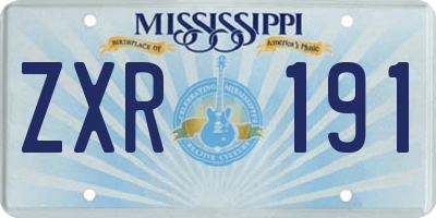 MS license plate ZXR191