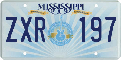 MS license plate ZXR197