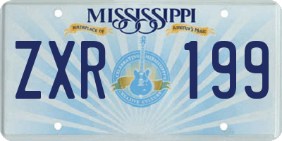 MS license plate ZXR199