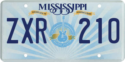 MS license plate ZXR210