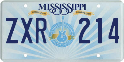 MS license plate ZXR214