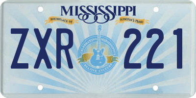 MS license plate ZXR221
