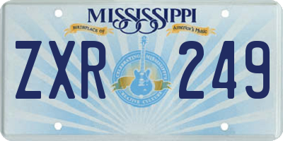 MS license plate ZXR249
