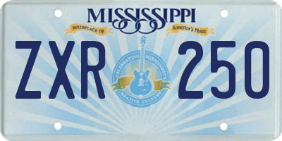 MS license plate ZXR250