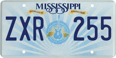 MS license plate ZXR255