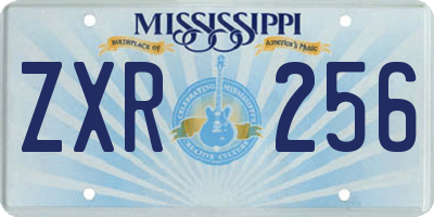 MS license plate ZXR256