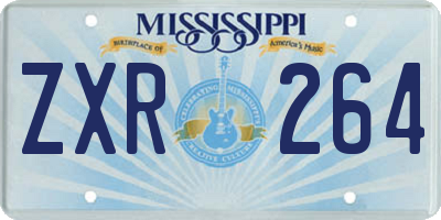 MS license plate ZXR264