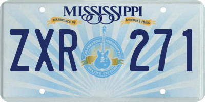 MS license plate ZXR271