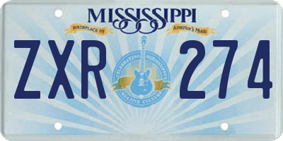 MS license plate ZXR274