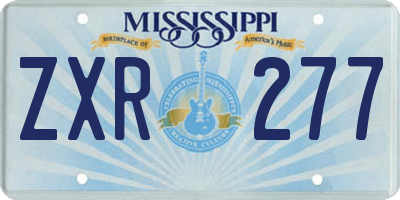 MS license plate ZXR277