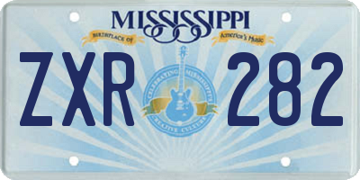 MS license plate ZXR282