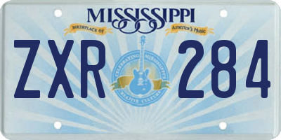 MS license plate ZXR284