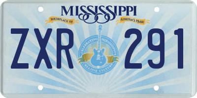 MS license plate ZXR291