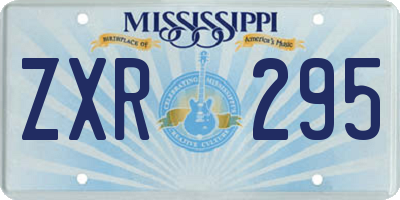 MS license plate ZXR295