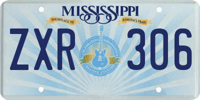 MS license plate ZXR306