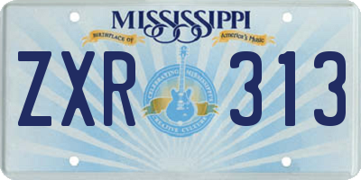 MS license plate ZXR313