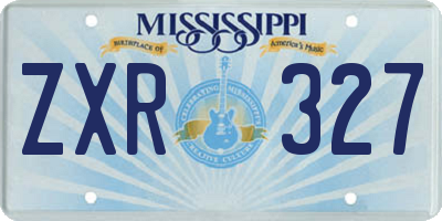 MS license plate ZXR327