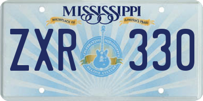 MS license plate ZXR330