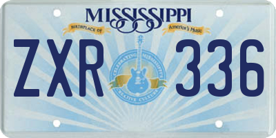 MS license plate ZXR336