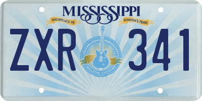 MS license plate ZXR341