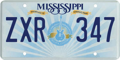 MS license plate ZXR347