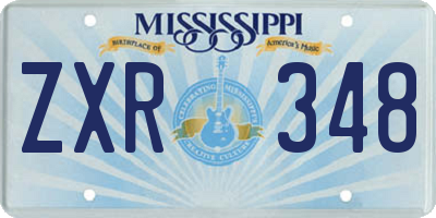 MS license plate ZXR348