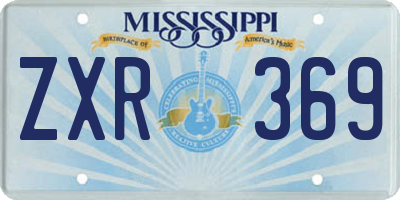 MS license plate ZXR369