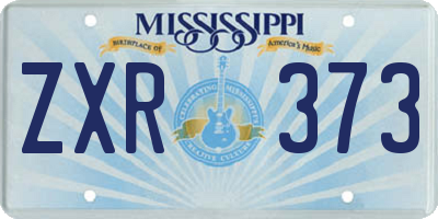 MS license plate ZXR373