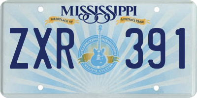MS license plate ZXR391