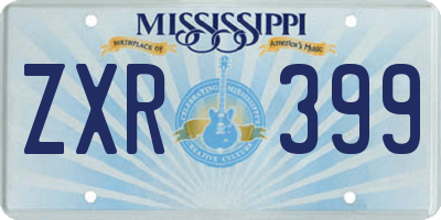 MS license plate ZXR399