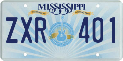 MS license plate ZXR401