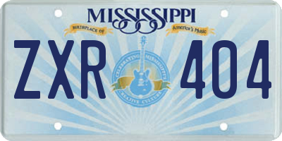 MS license plate ZXR404