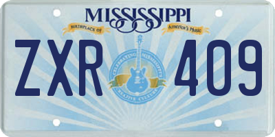 MS license plate ZXR409