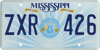 MS license plate ZXR426