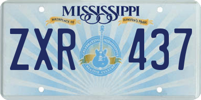 MS license plate ZXR437