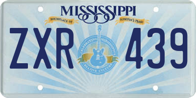 MS license plate ZXR439